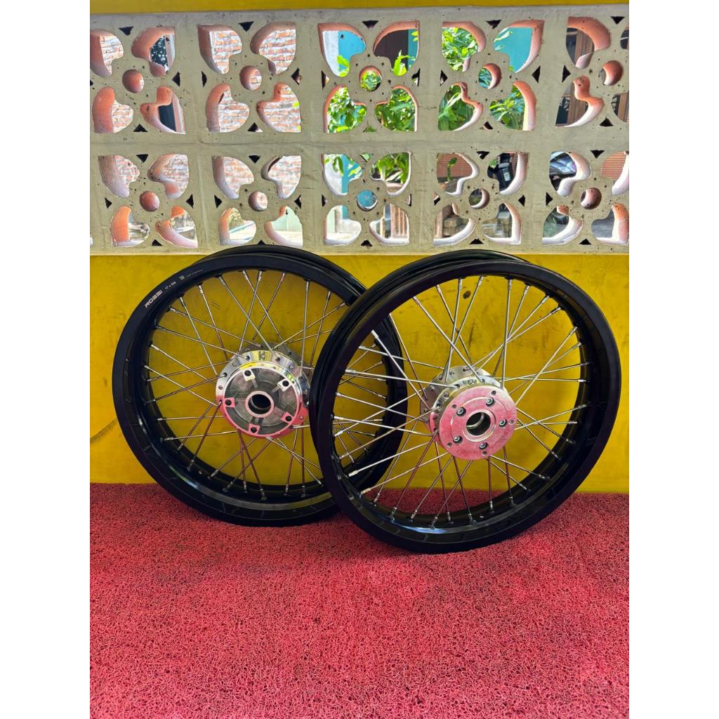 Paket Velg Vixion NEW 250/350 Ring 17 Wheelset Supermoto Yamaha Vixion NVL/NVA Tanpa Ban