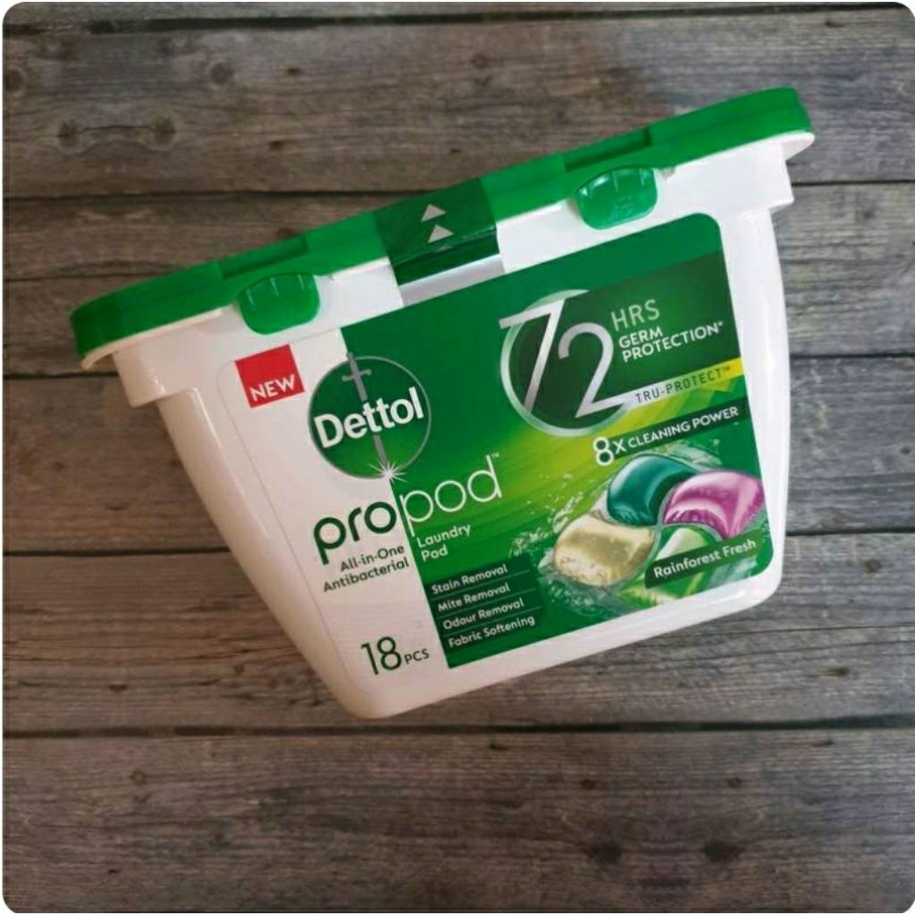 Dettol Propod Anti Bacterial Laundry Detergent Pods Capsules Singapore