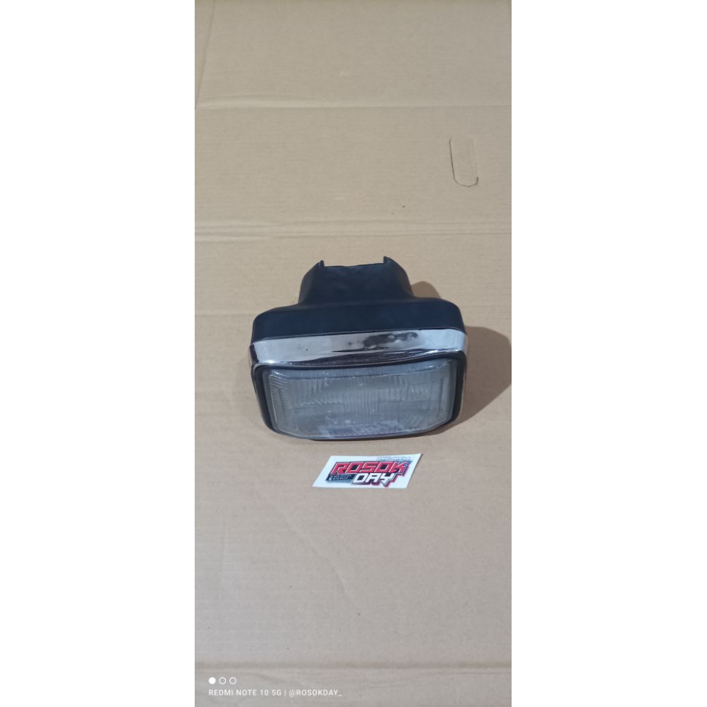 Lampu Depan Kotak GL100 Original Headlamp Lampu Depan Kotak GL100 GL125 Win Win100 Original Lepasan 