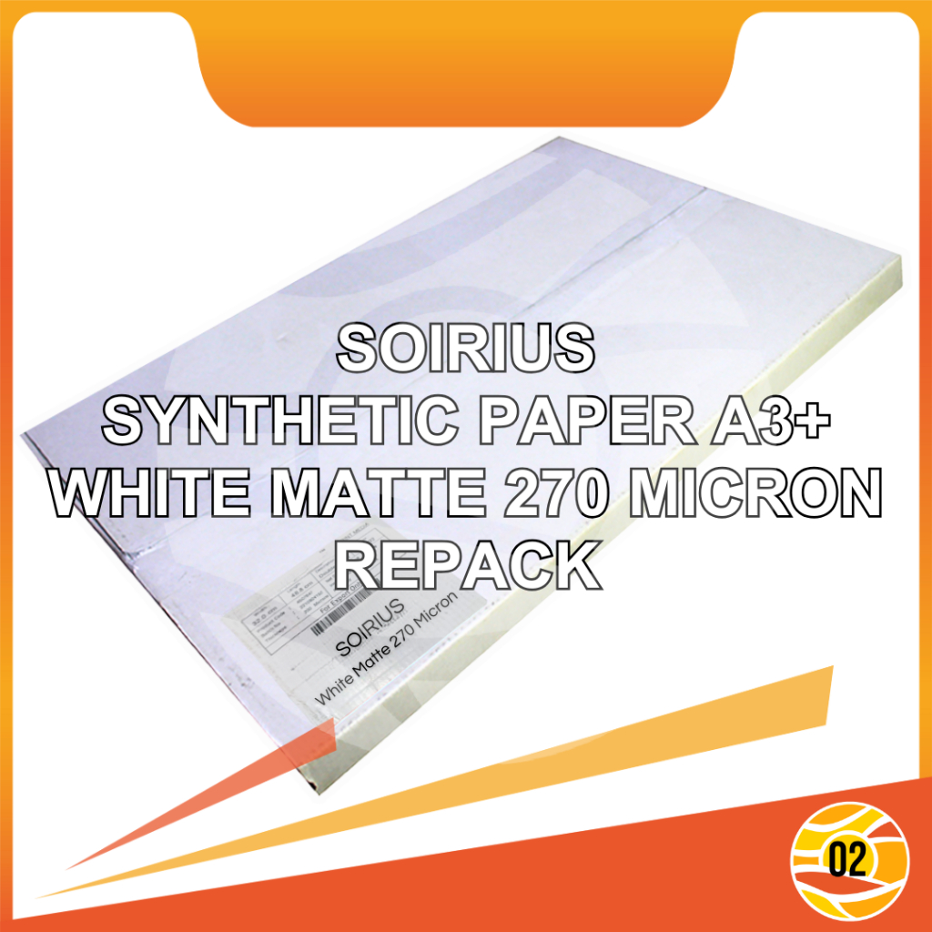 

Synthetic Paper White Matte CSD Soirius 270 Micron A3+ Digital Print Waterproof - Repack 50