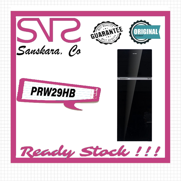 POLYTRON PRW29HB Kulkas 2 Pintu Belleza 260 Liter Flexup 5in1 PRW29