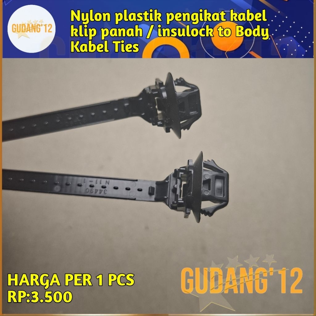 Nylon plastik pengikat kabel klip panah / insulock to Body Kabel Ties