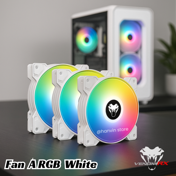 Fan Casing ARGB White VenomRX (Single Fan khusus Casing VenomRX)