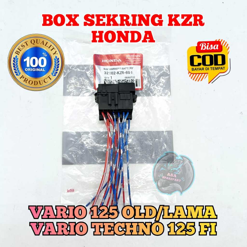Box sekring KZR asli original motor honda Vario Techno 125 FI , Vario 125 Old / Lama bok kotak rumah
