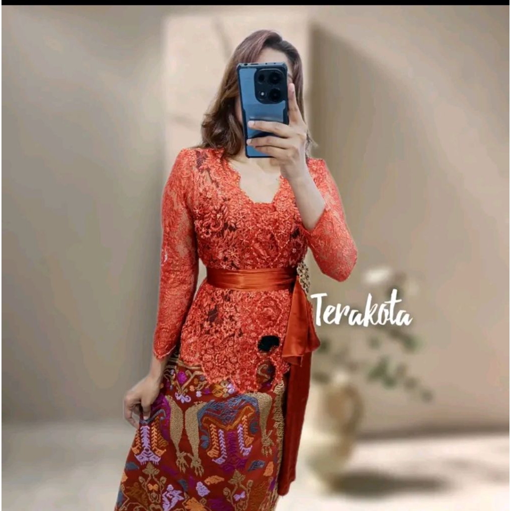 Kebaya semi prancis Payet || Kebaya saja || Free selendang pinggang