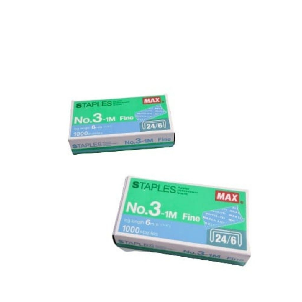 

isi staples Max no.3-1m & Max no.10 pack kecil