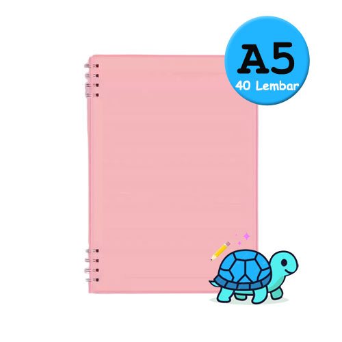

Aimilo Buku Tulis Notebook Koil Aesthetic A5 40 Lembar - Pink