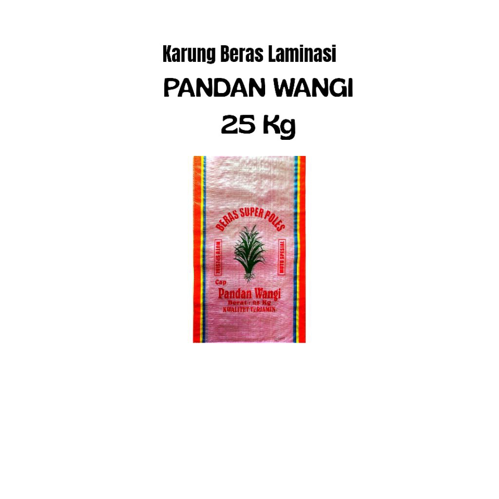 Karung beras laminasi Pandan Wangi 25Kg