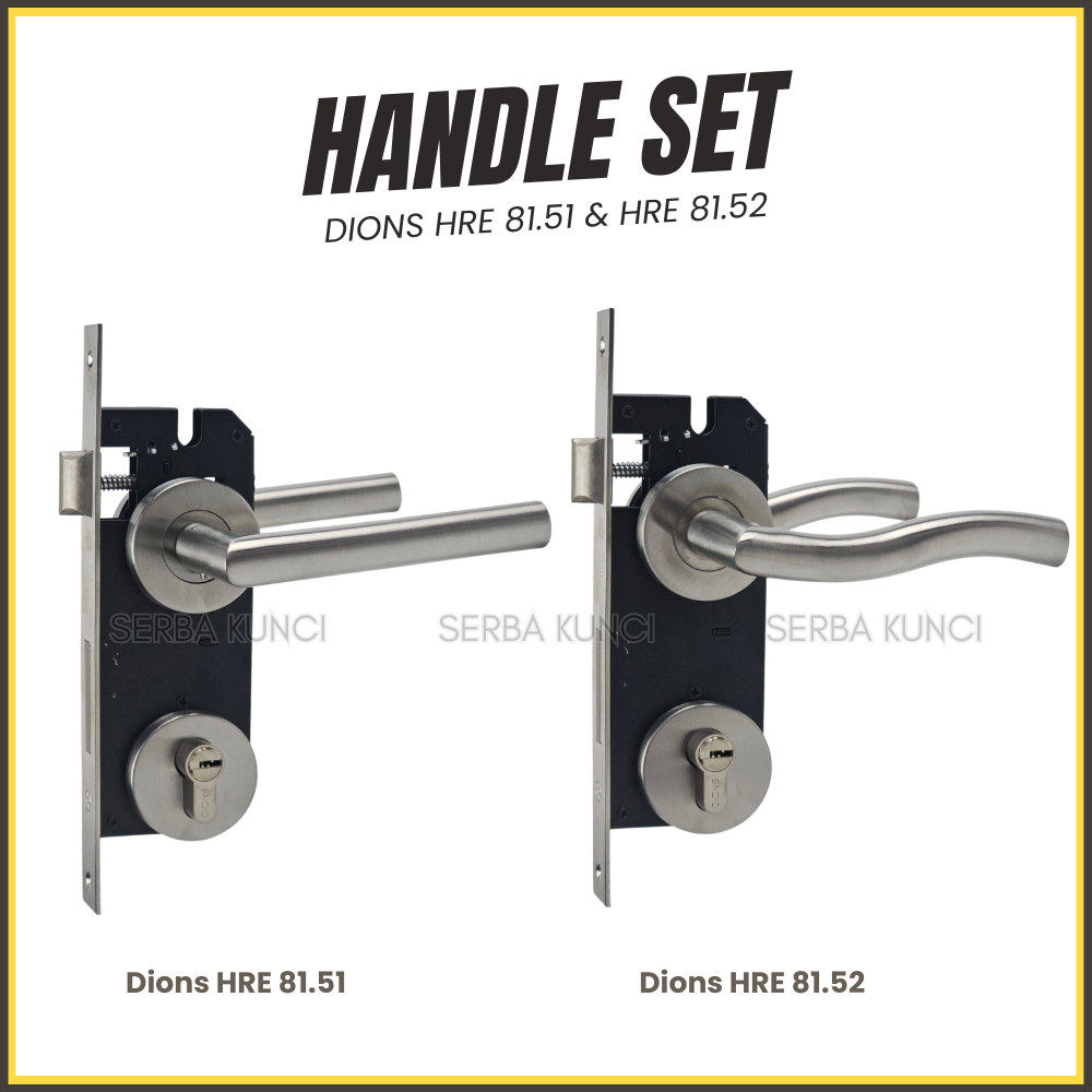 Dions Kunci Besar HRE Set Komplit Gagang Pintu Rumah Kamar HRE.81.51 HRE.81.52 61.41 HRE 81.51 81.52