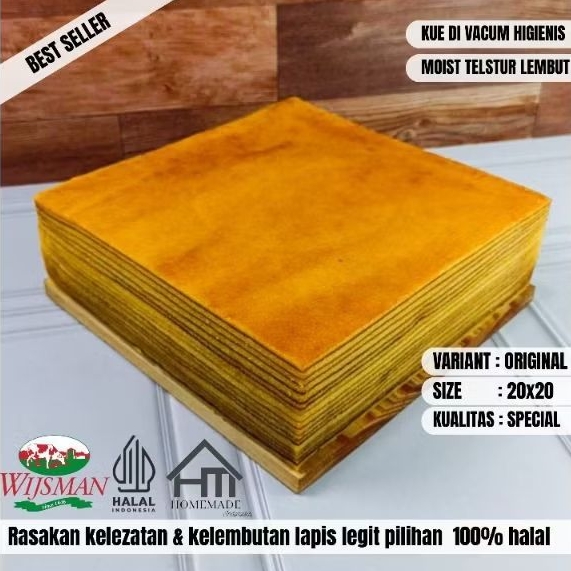 

KUE LAPIS LEGIT POLOS SPECIAL WIJSMAN ukuran 20x20 ENAK LEZAT