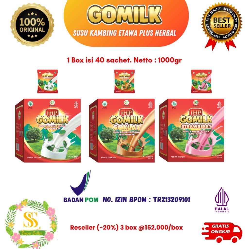 

GOMILK SUSU KAMBING ETAWA PLUS HERBAL