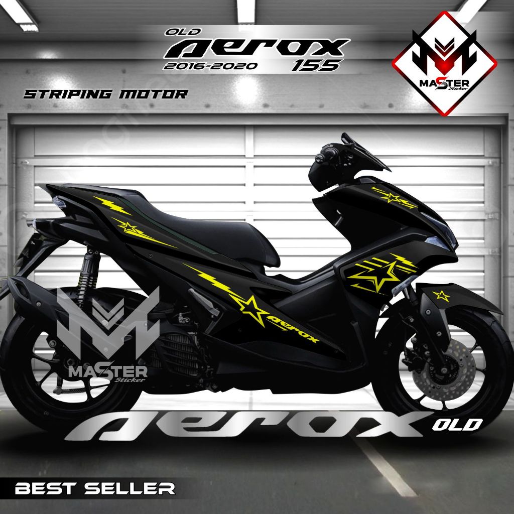 Stiker Striping Aerox 155 Old // Stiker Aerox Lama Full Modifikasi // Stiker Striping Aerox Old 2016