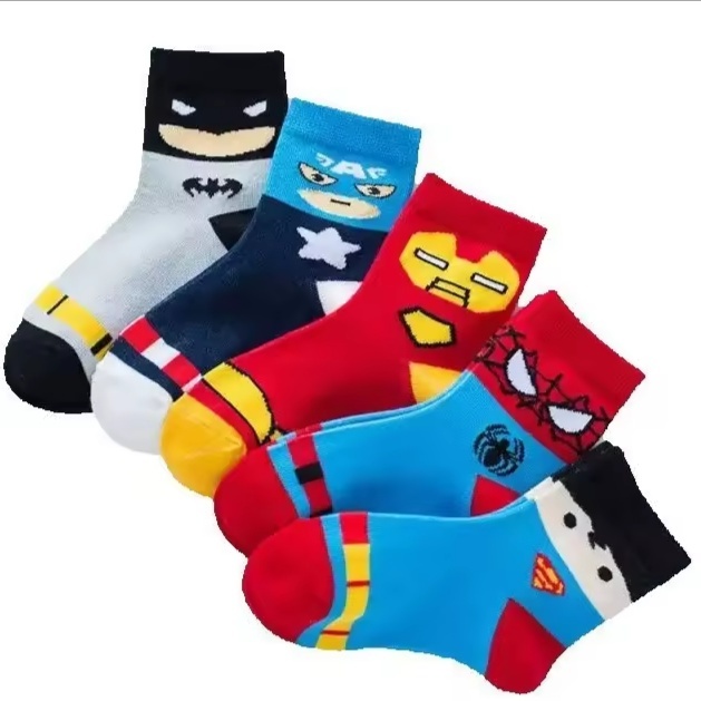 Kaos Kaki TK Superhero Cowok Marvel Lucu / Kaos Kaki Anak TK Laki Laki