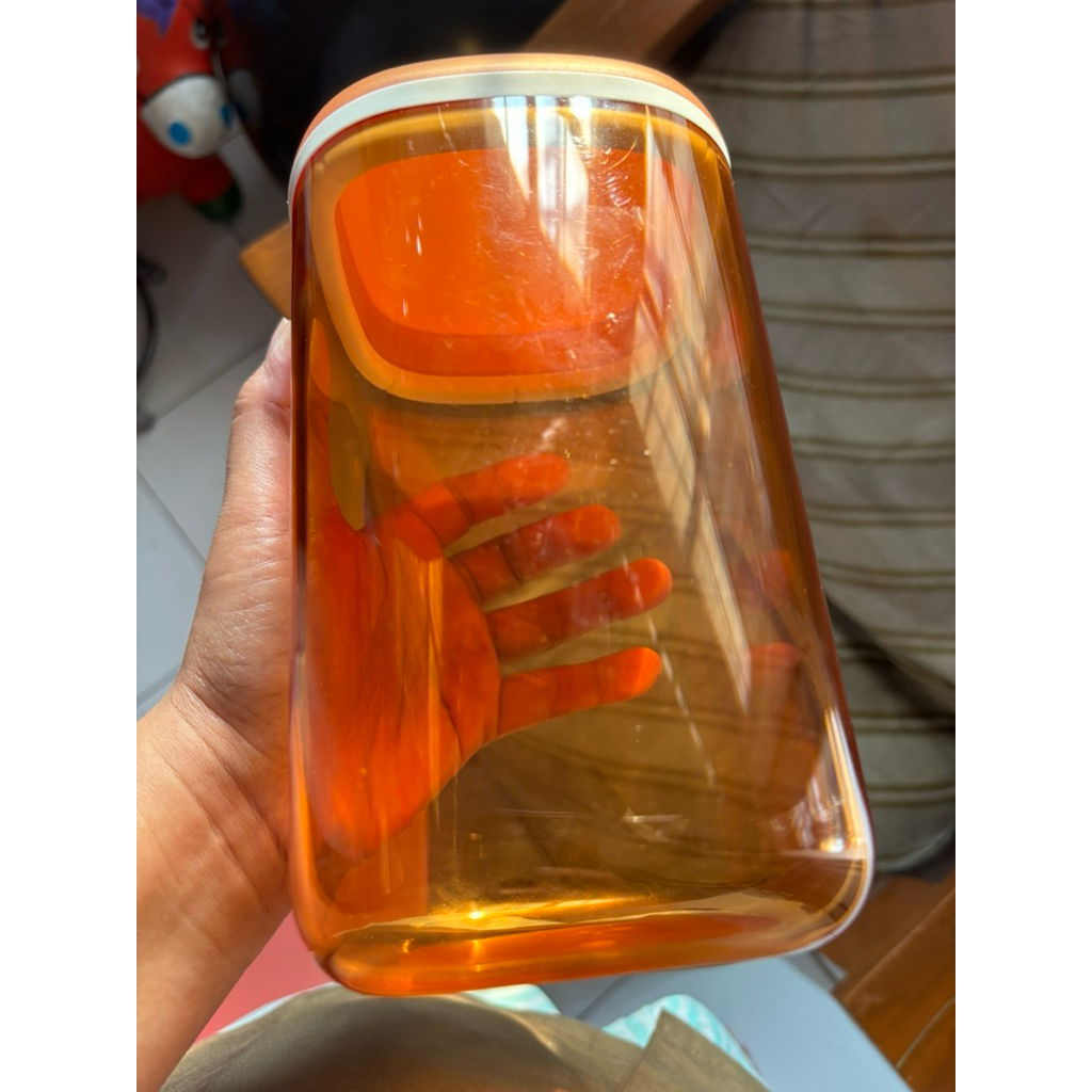 Harga sale baret penyimpanan 1 Pcs large crystal canister 1,3L tupperware - toples kristal(bahan pol