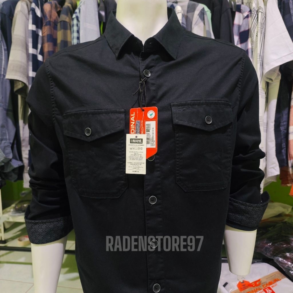 KEMEJA CARDINAL JEANS BLACK ORIGINAL NEW ART