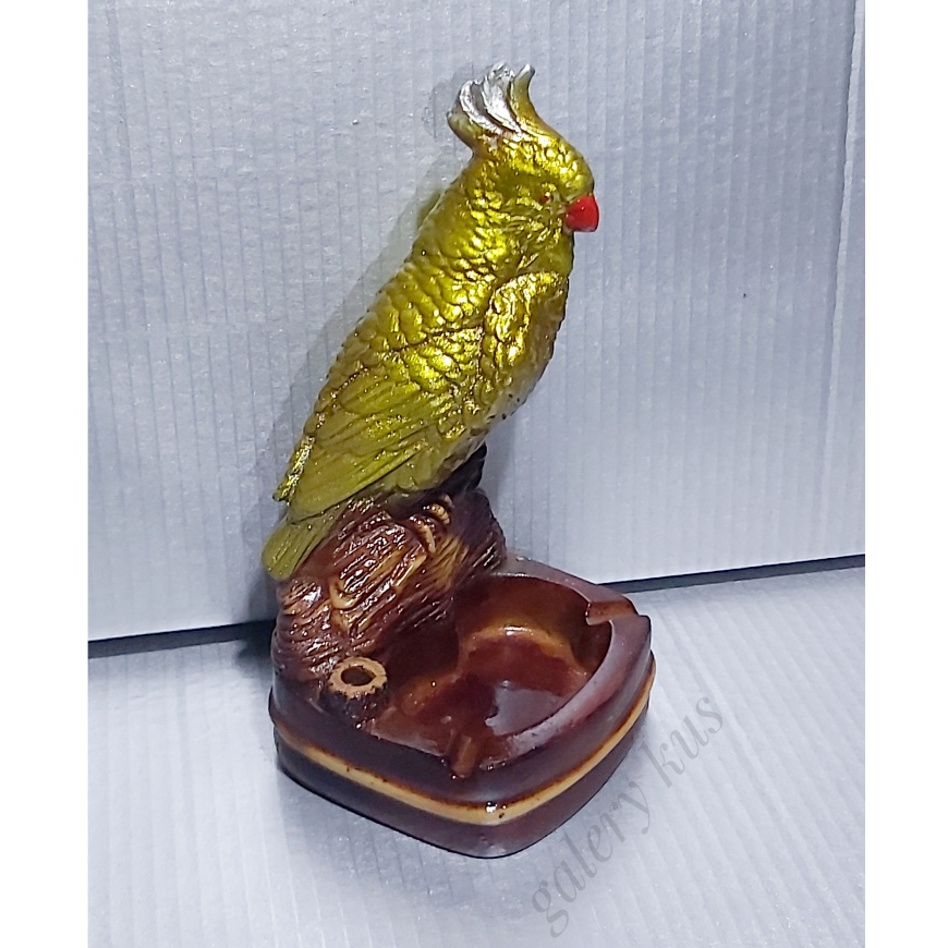 asbak unik burung kakatua full warna