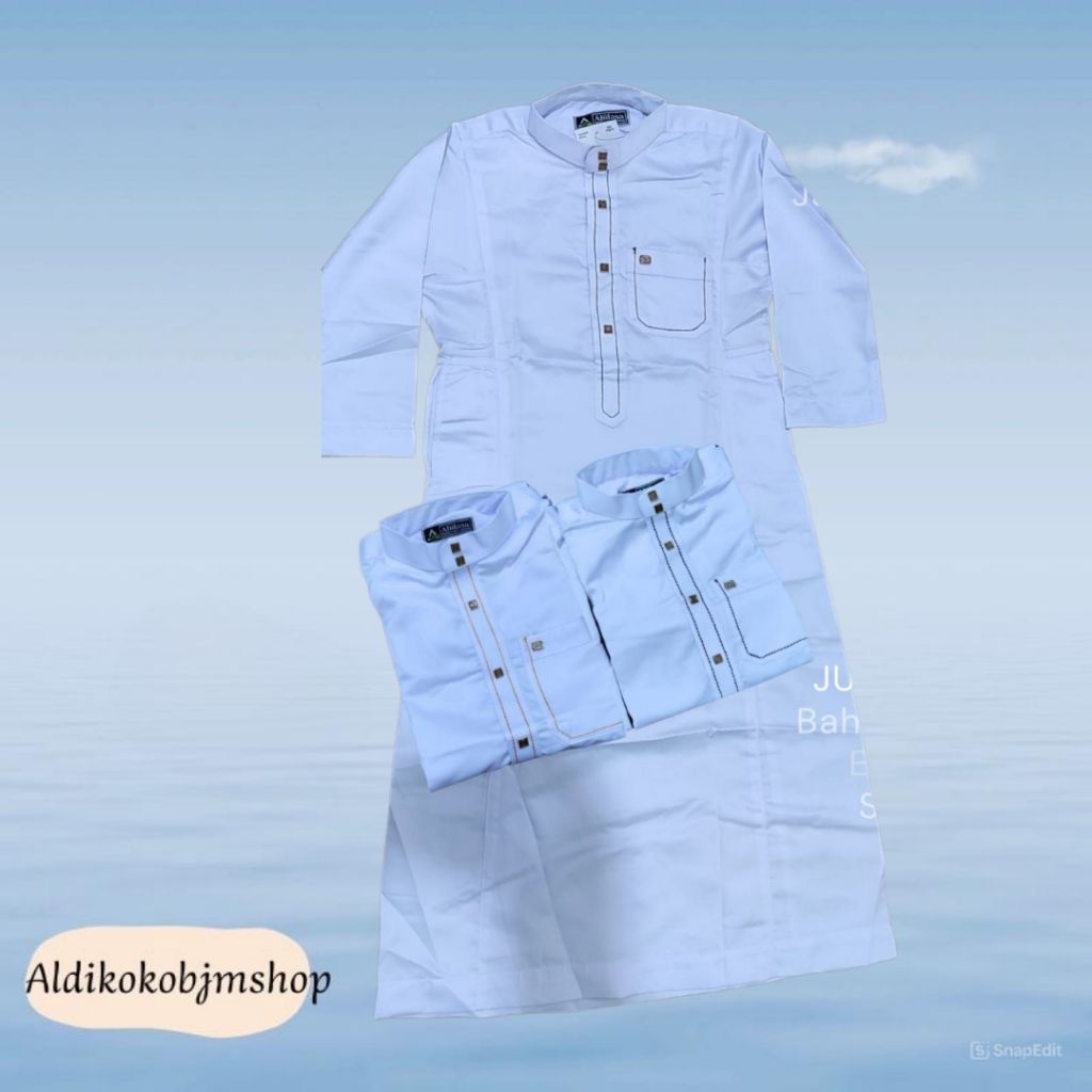 Gamis Sultan Anak Remaja Putih Bahan Satin Gamis Muslim Remaja Satin Premium