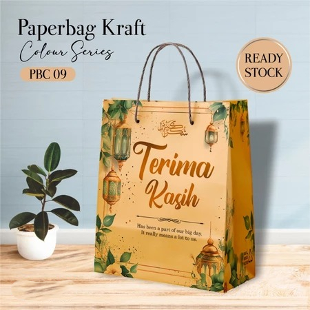 

TAS HAJATAN /PAPER BAG MOTIF FULL COLOUR - PAPERBAG SOUVENIR READY STOCK UKURAN 20 x25 x 10