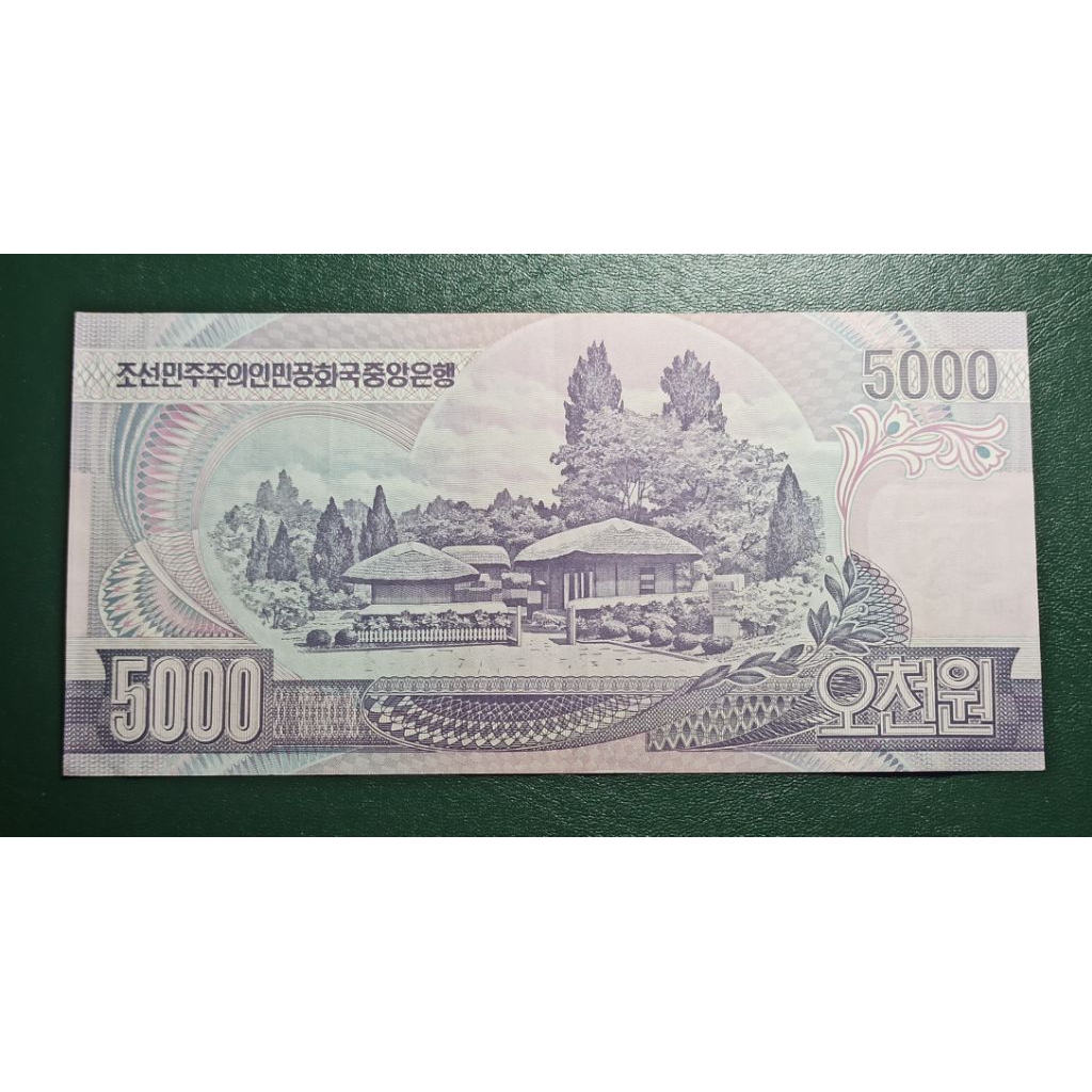 uang asing korea utara 5000 won p900