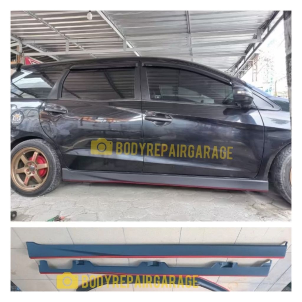 side skirt honda mobilio hitam doff
