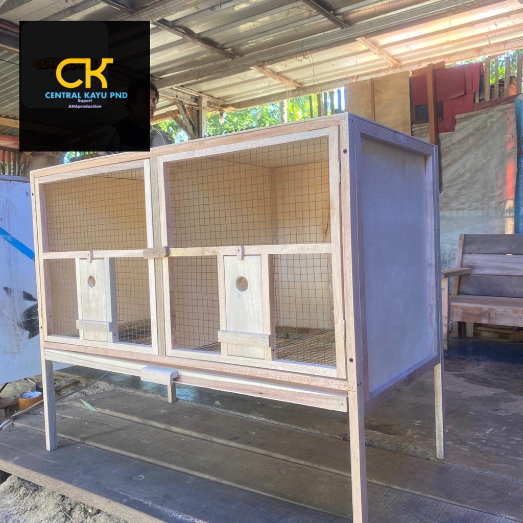 kandang merpati 2 pintu