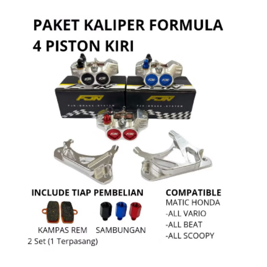 PAKETAN KALIPER FORMULA 4P SWITS - RS8 - RT STAGE - PNP DISC PIRINGAN 260MM 220MM BEAT VARIO SCOOPYE
