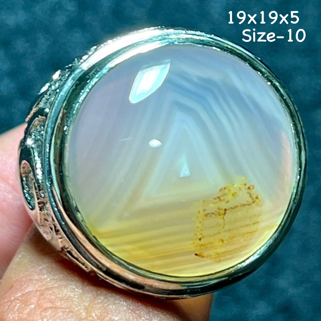 Cincin Batu Akik Natural Baturaja Segitiga (Asli Alam)