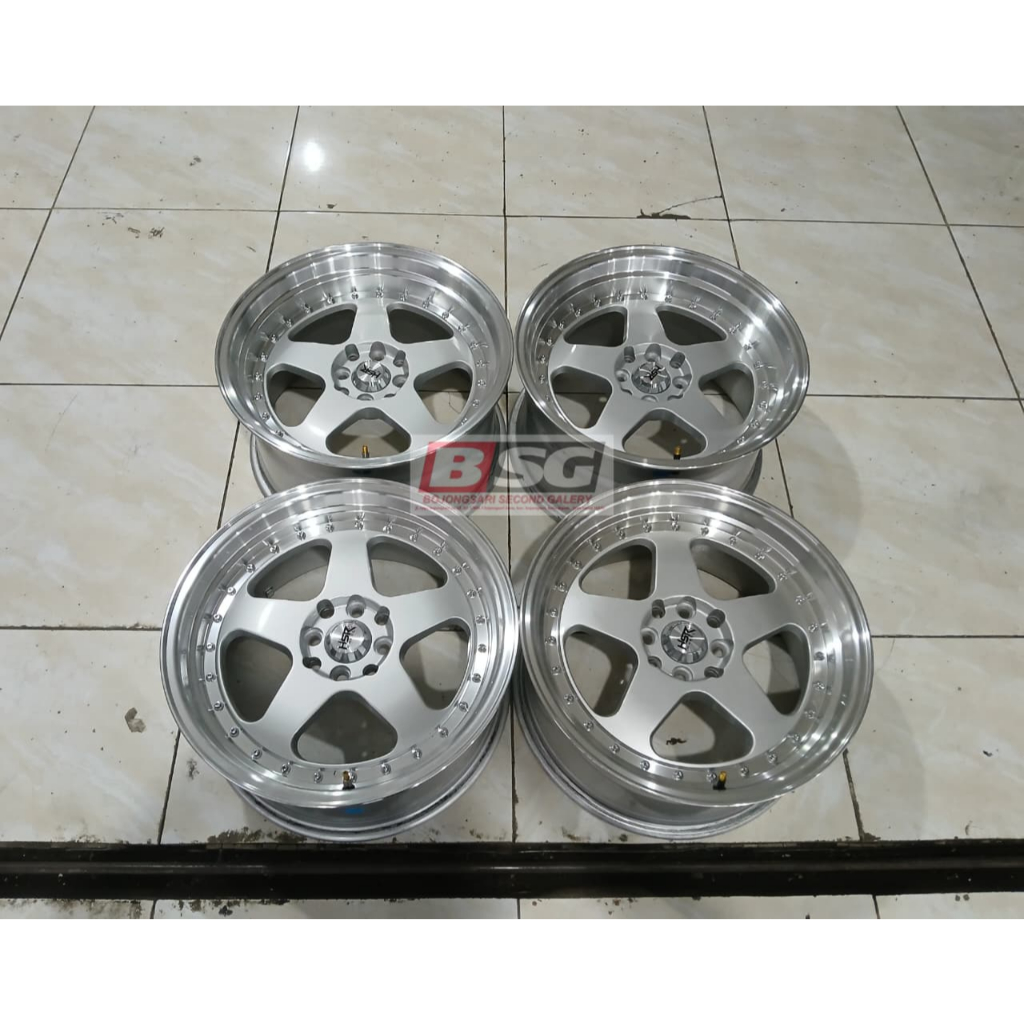 Velg Second Celong HSR Burn Ring 17 x 8/9 Pcd 4x100/114.3 Kijang LGX Panther Kotak Jazz City Yaris S