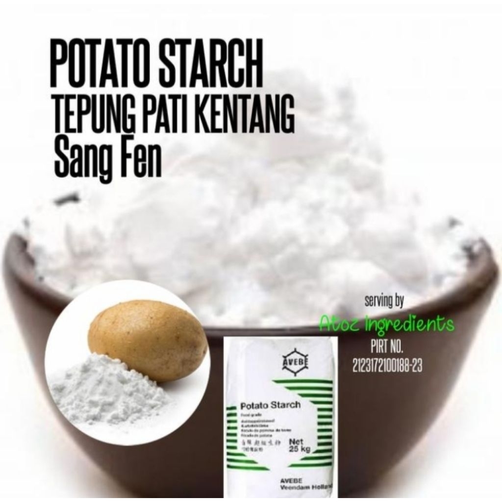 

Tepung Pati Kentang 250gram / Potato Starch / Katakuriko - Halal 250gram