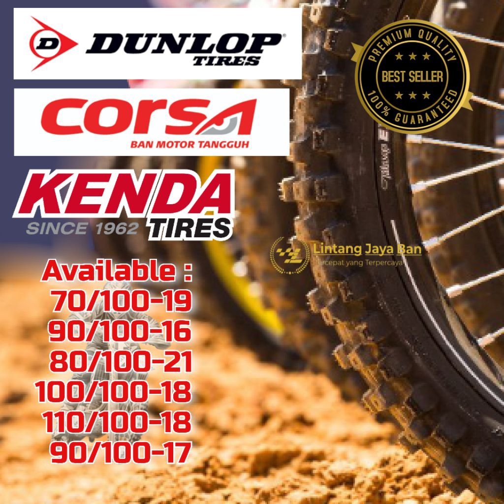 Ban kross Dunlop Corsa Kenda ring 16 17 18 19 21 tubetype gratis warping