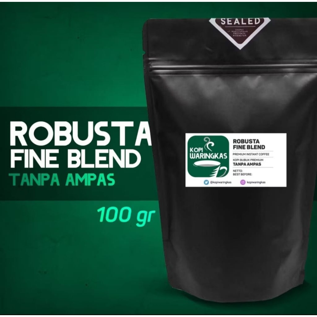 

KOPI WARINGKAS ROBUSTA FINE BLEND | KOPI BUBUK GILING TANPA AMPAS (100 GR)
