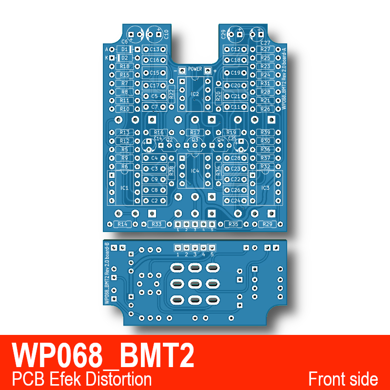 PCB Efek Distorsi | WP068_BMT2 based on Boss MT-2 Metal Zone
