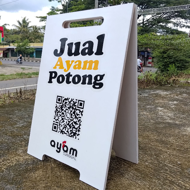 

Papan Nama Lipat Standing A-Frame