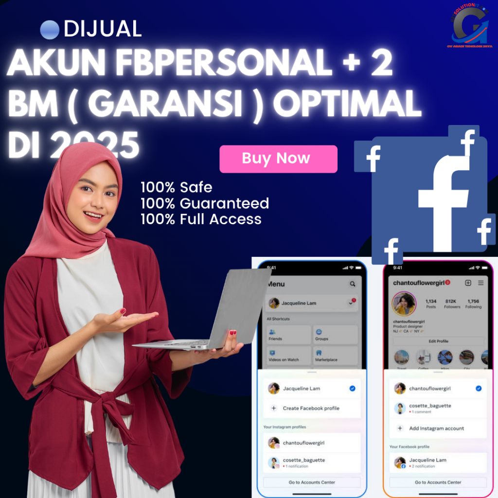 Akun FB Personal + 2 BM + Fanspage Termurah & Bergaransi