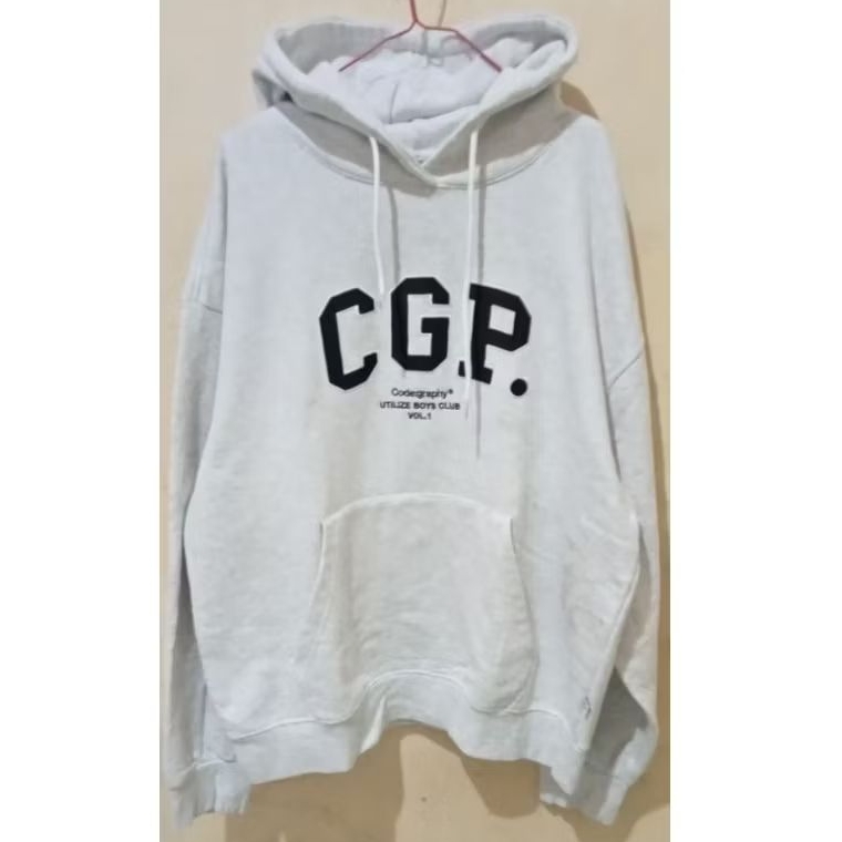 Hoodie CGP Codegraphy second, putih misty