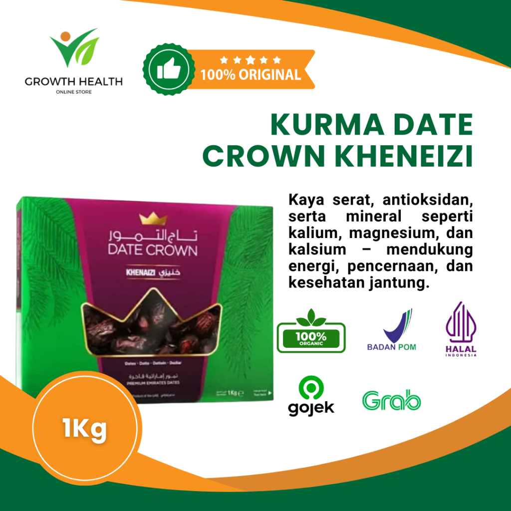 

Original KURMA DATE CROWN KHENEIZI PREMIUM 1KG KURMA EMIRATE
