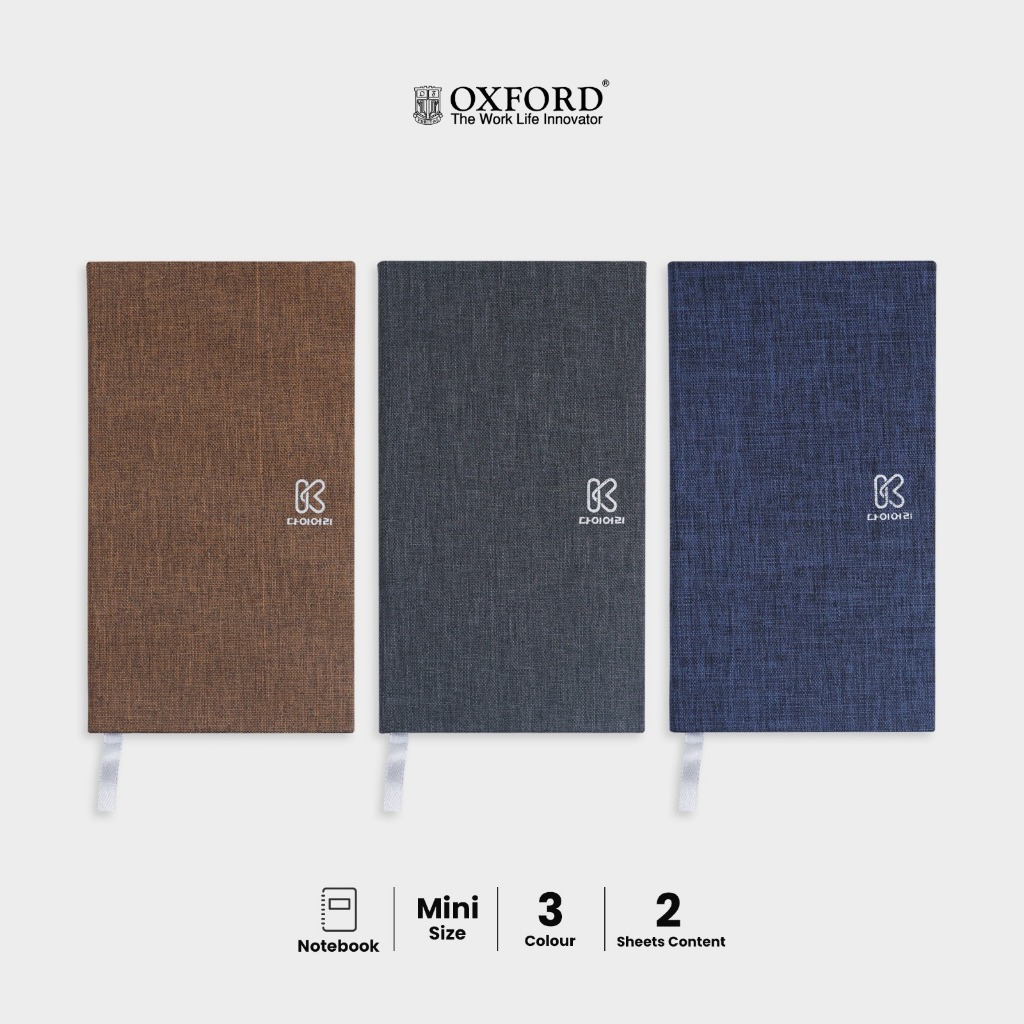 

Oxford Notebook Mini Korean Diary Style 48 Lembar – Planner/Catatan Mini Cover Toscano Premium