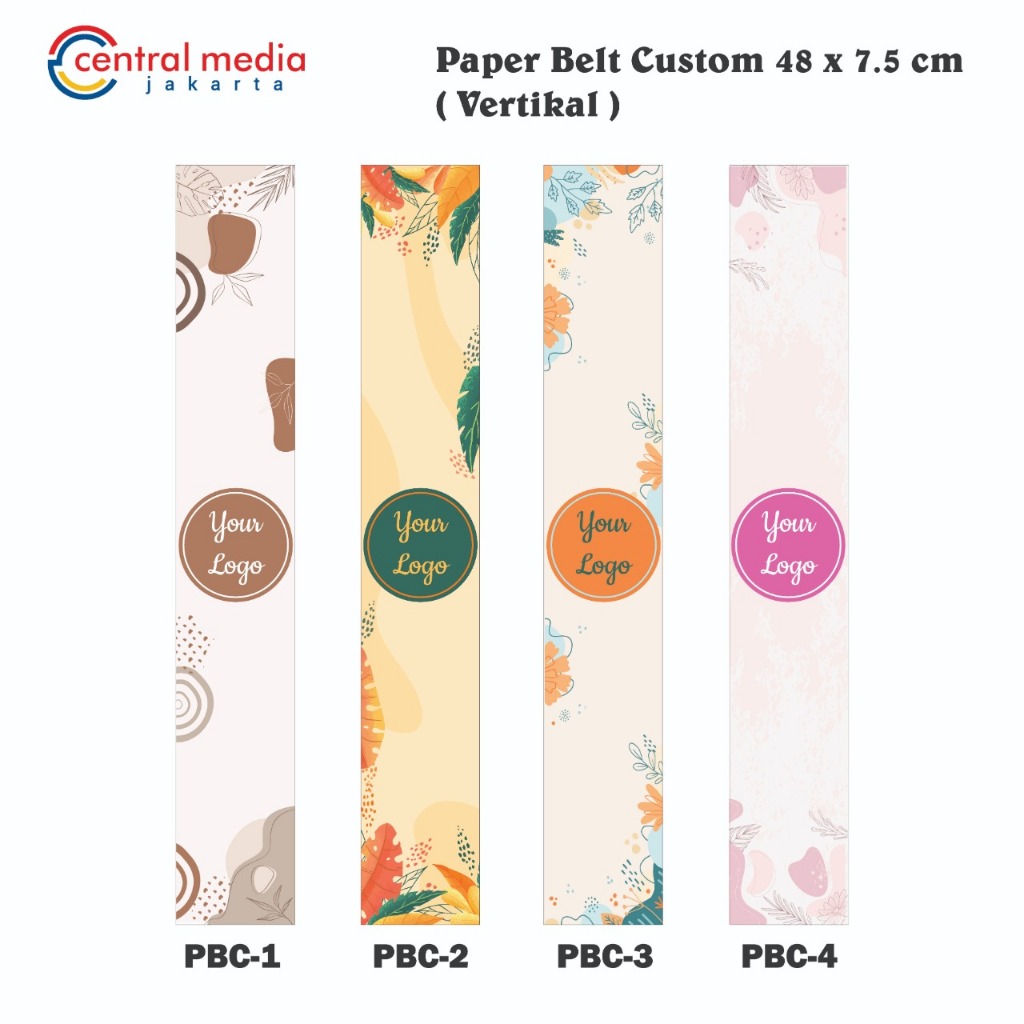 

50 Pcs Paper Belt Custom 48x7,5 cm VERTIKAL Packaging Sleeve Box Hampers Online Shop