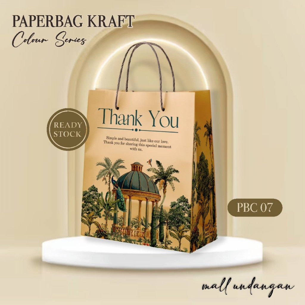 

(12 PCS) PAPER BAG MOTIF WARNAPAKET LUSINAN - TAS SOUVENIR PERNIKAHAN COLOUR READY STOCK PBC 07