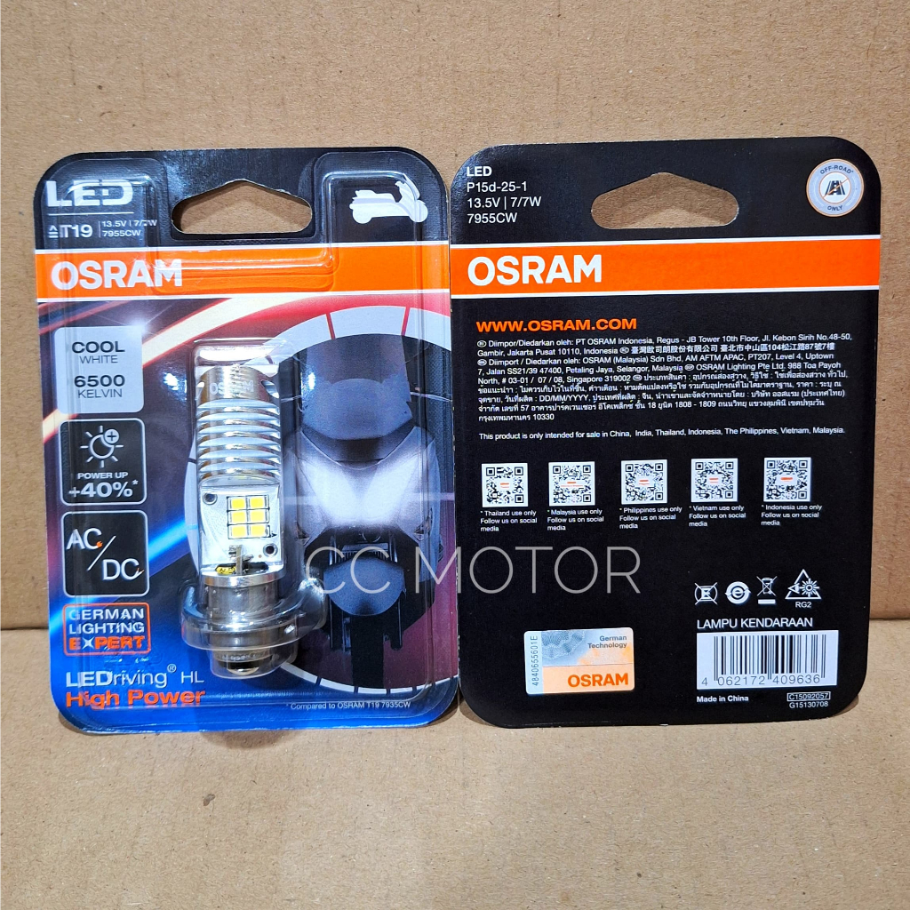 Osram Lampu LED Motor Beat, Vario, Supra, Mio / Bohlam Depan Led Osram / Lampu Depan Led Osram Ac Dc