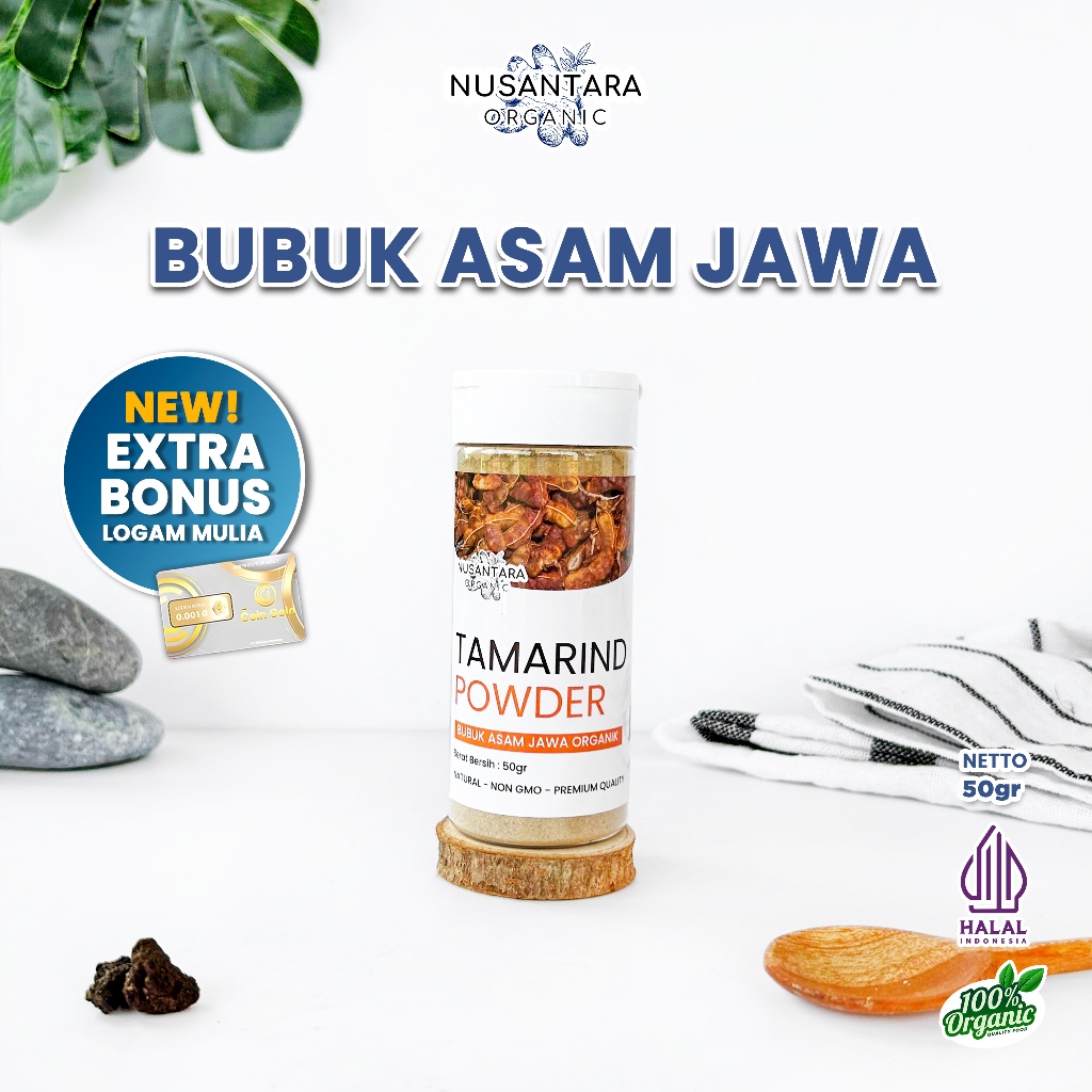 

Nusantara Organic Asam Jawa Tamarind Seasoning Powder Organik Bubuk Dapur Masak Alami 80gr