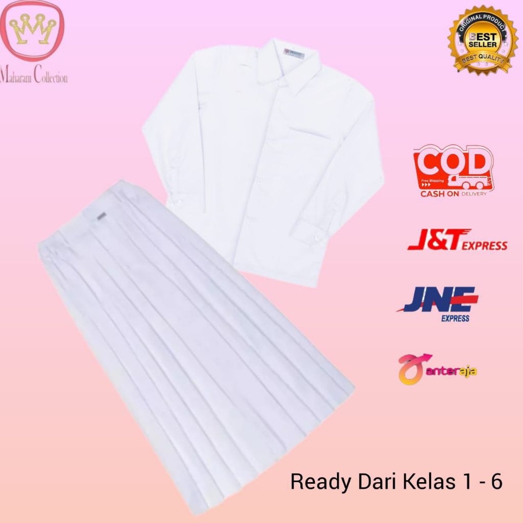 SERAGAM SEKOLAH SD PASKIBRA PEREMPUAN KEMEJA LENGAN PANJANG ROK PANJANG