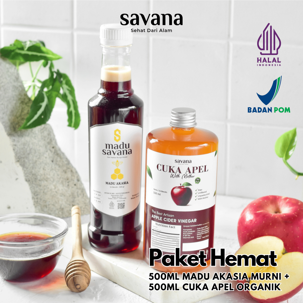

Paket Bundling Cuka Apel & Madu akasia Kombo Sehat