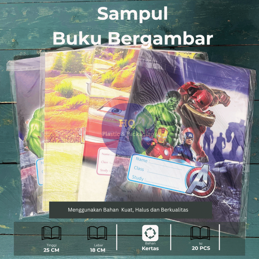 

Sampul Buku Karakter | Sampul Buku Tulis- Isi 20 pcs