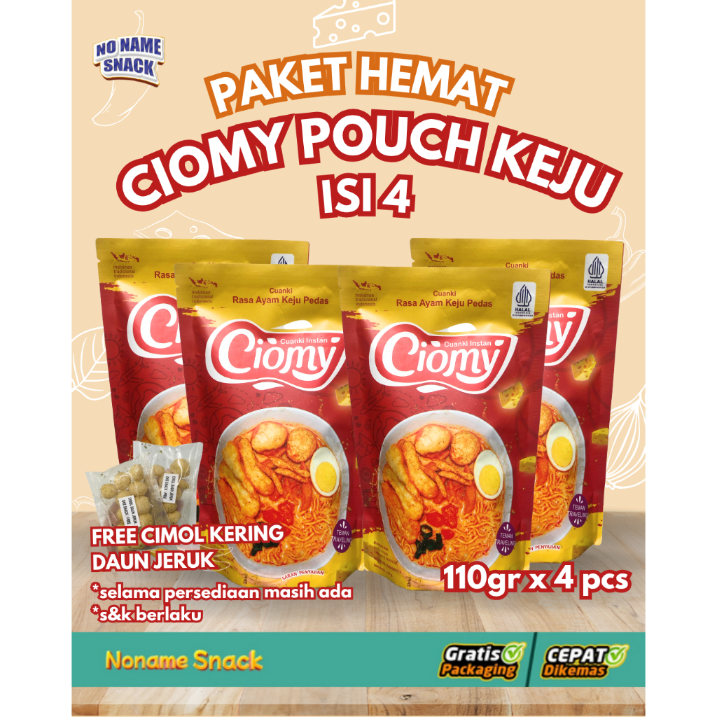 

Paket Hemat Ciomy Pouch Keju isi 4 pcs