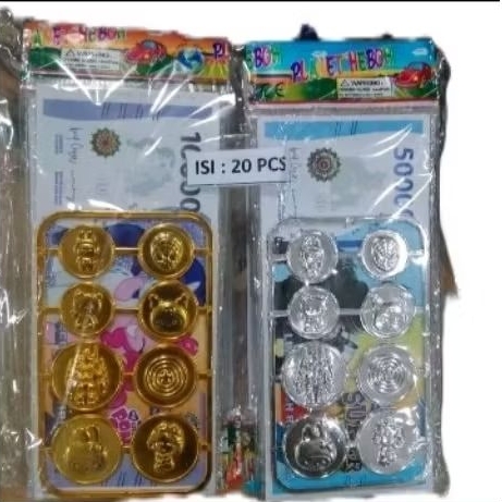 uang Mainan free koin+perak satu pack isi 20 pcs