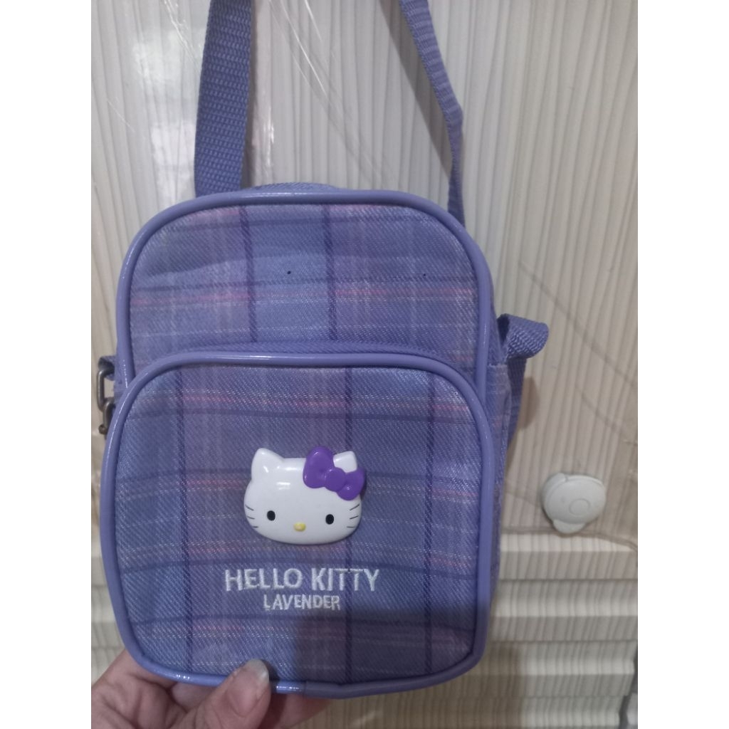 Preloved Tas Anak Hello Kitty Import Ungu Selempang