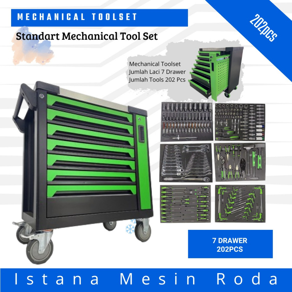 7 DRAWER VASTAR MIRIP TEKIRO ROLLER CABINET 7 DRAWER ISI 202 DAN 402  PCS / TROLLI 7 LACI