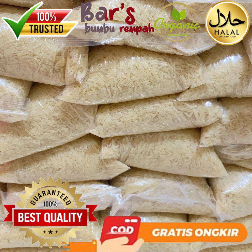 

Beras basmati 500gr beras arab india cck utk masak nasi kebuli briyani