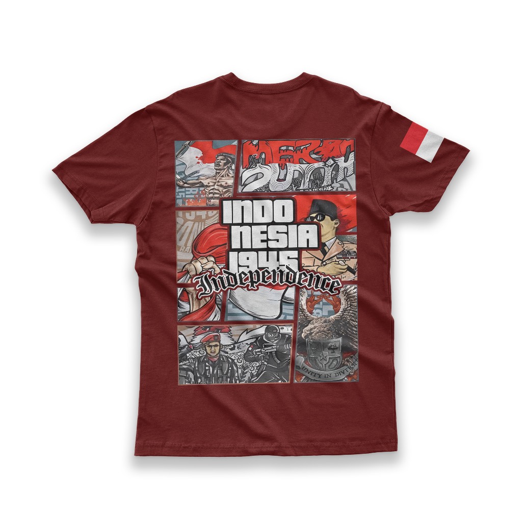 DNRS KAOS INDONESIA COUPLE Series Kemerdekaan GTA Baju Agustusan 2025 Dewasa Anak  Tshirt 17 Agustus